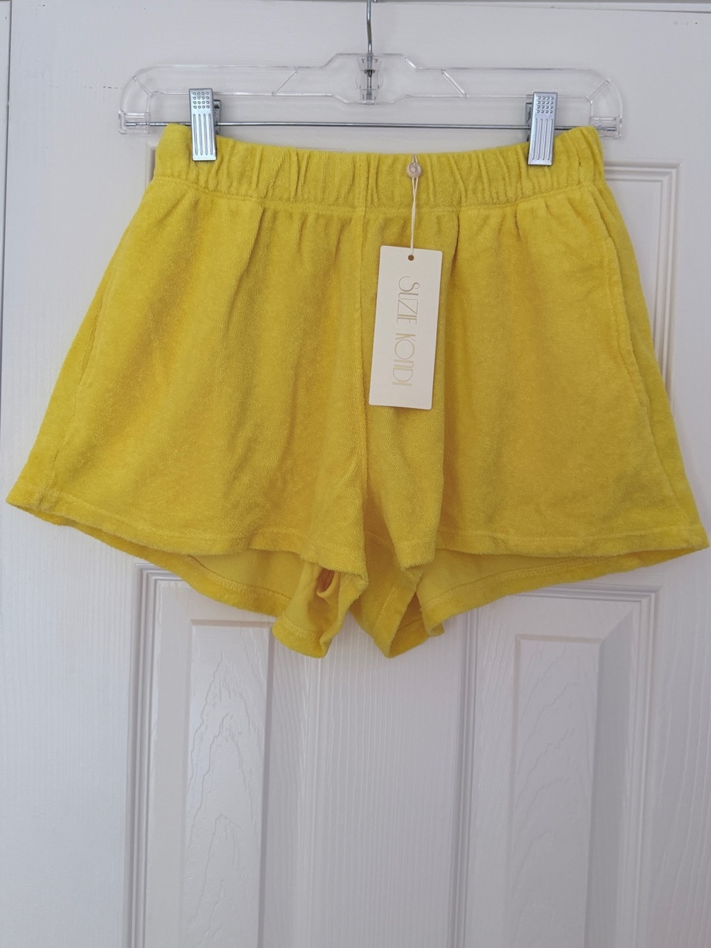 Suzi Kondi Bright Yellow Terry Organic Cotton Lounge Shorts